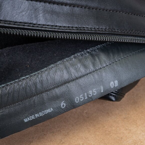 Paul Green Women Mil Black Leather Lug Sole Fashion Tall Boots sz 8.5US AUS 6 - Picture 9 of 10